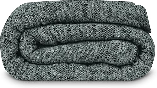 Linteum Textile Supply Manta Leno Weave color gris carbón, tamaño Queen, 100% algodón, ligera, cálida, extra esponjosa, duradera, suave y acogedora