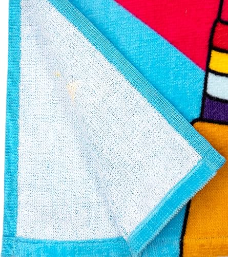 Miniatura 3 de Jay Franco True Rainbow Kingdom - Poncho con capucha, toalla de algodón súper suave y absorbente, mide 22 x 22 pulgadas