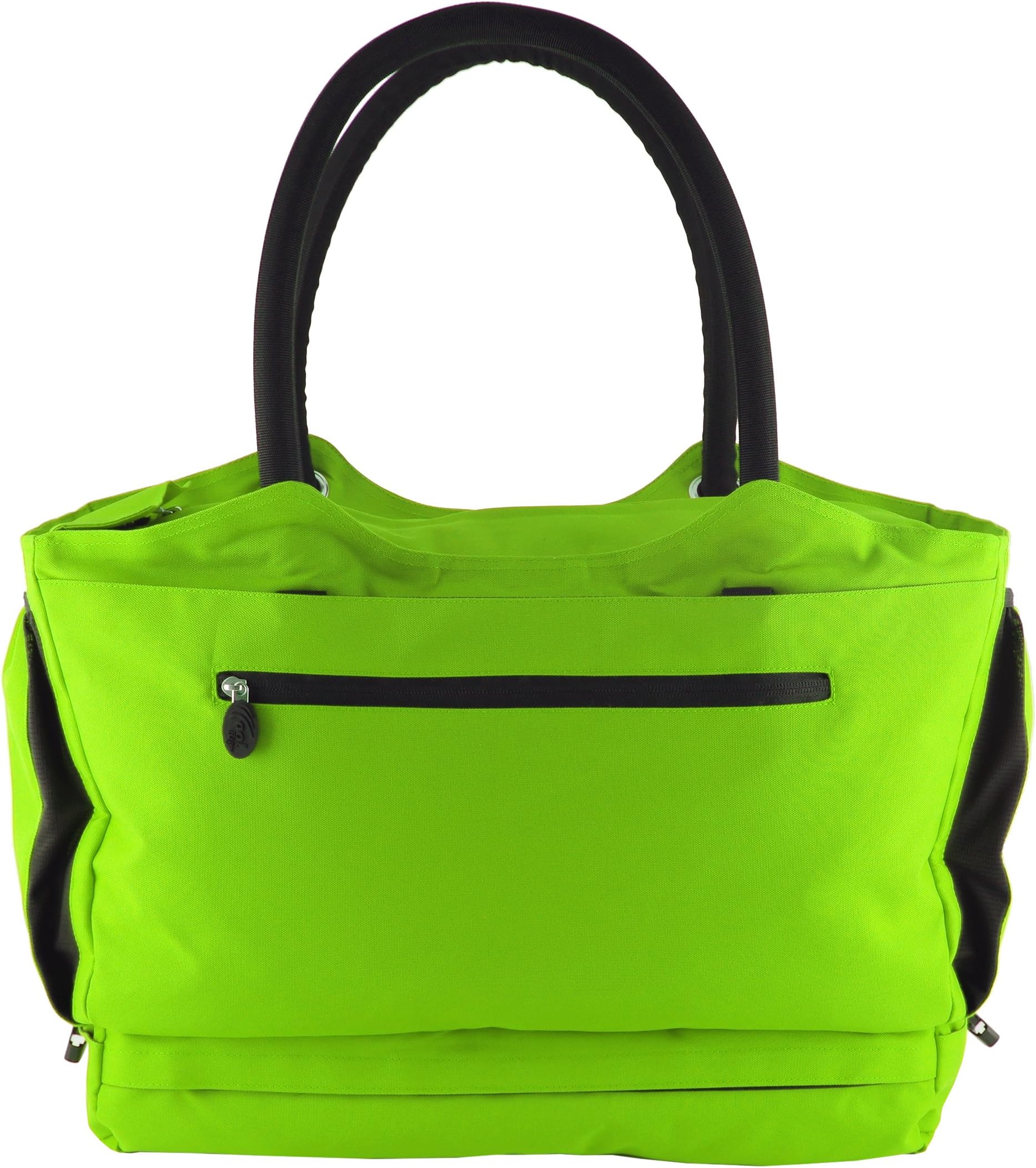 Locking Anti-Theft Beach Bag Travel Tote with Insulated Cooler - Perfect for Spring Break & Cruises - (St. Lucia Lime Green)