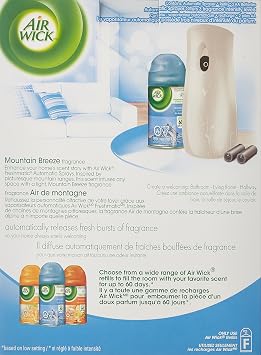 Air Wick Freshmatic Automatic Air Freshener Spray, Mountain Breeze, 1 Diffuser + 1 Refill (180 g), 2 Piece Set