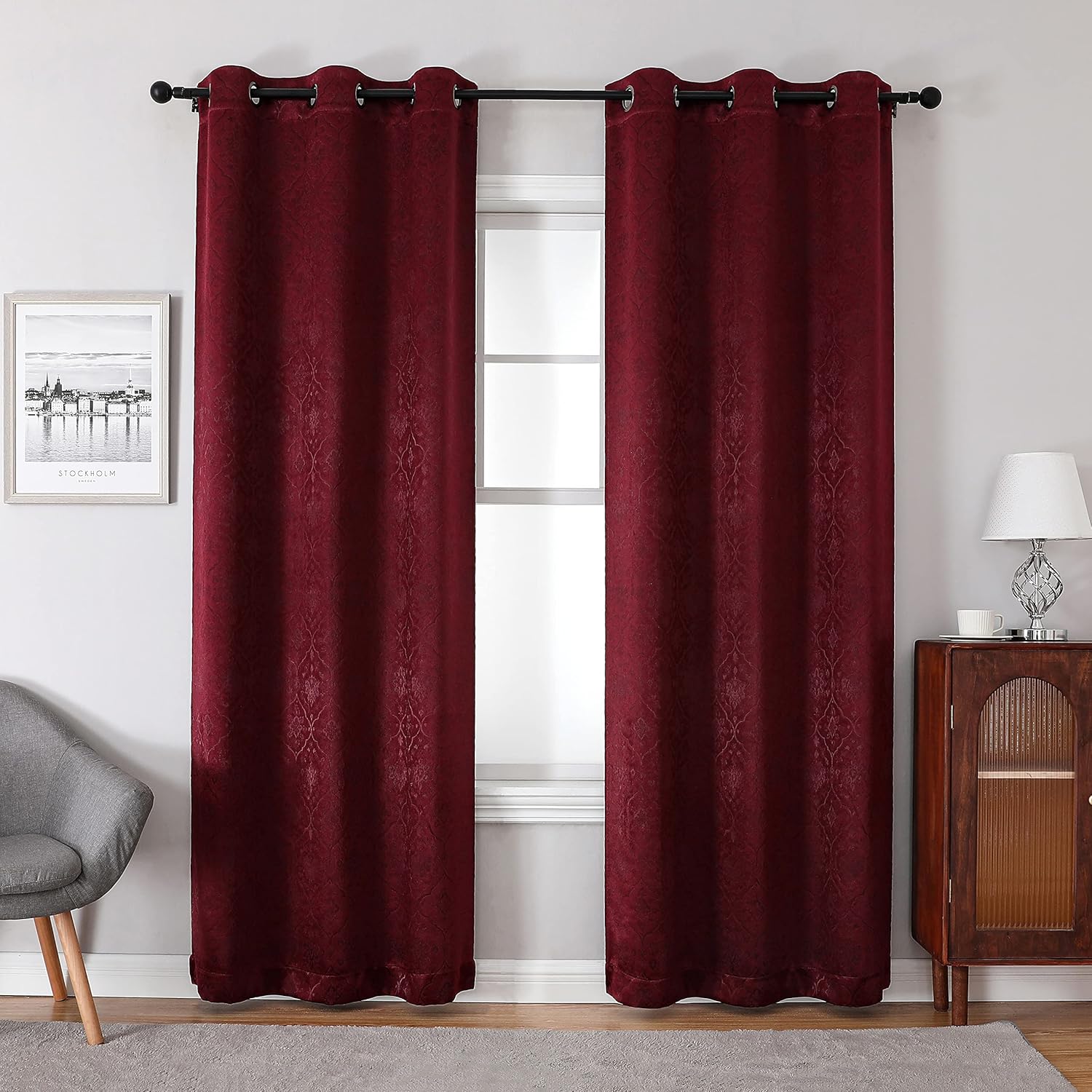 Amazon.com: Regal Home Collections Alia Room Darkening Curtains 2-Panel ...