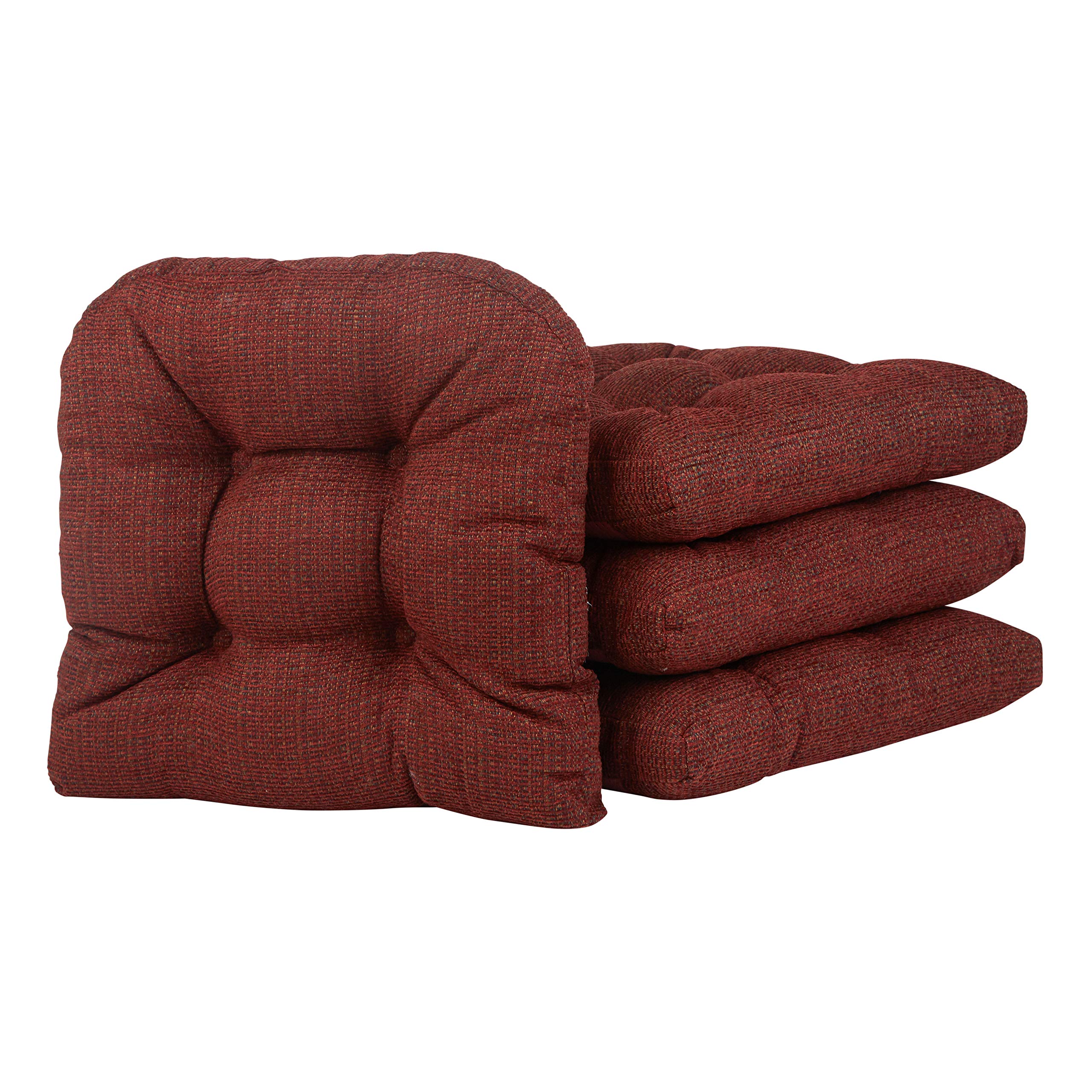 Cojín para silla de comedor antideslizante rojo para proteger sus muebles