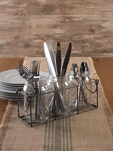 Miniatura 6 de DII Colección Chicken Wire Farmhouse Vintage, Caddy con jarrones, gris vintage