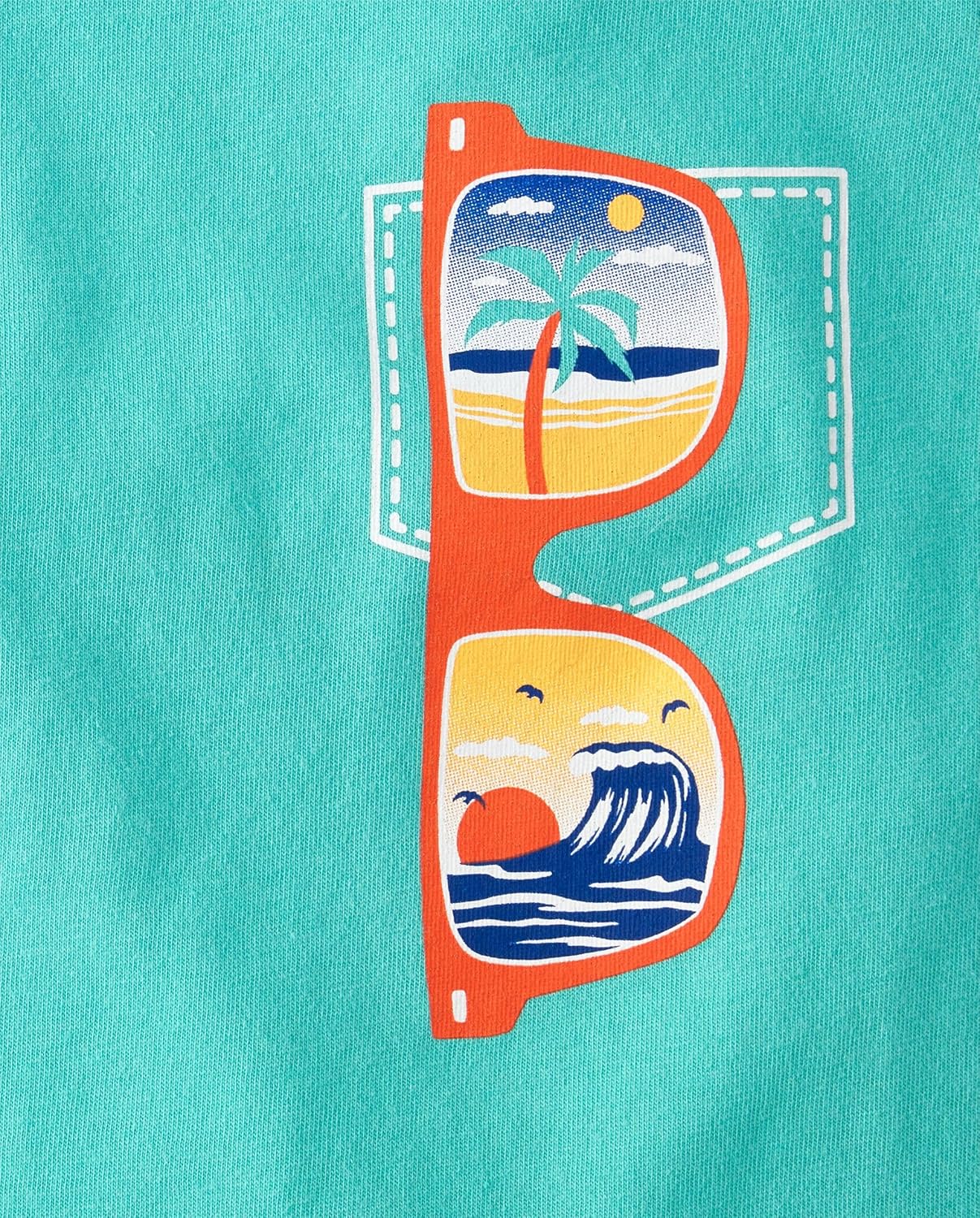 The Children's Place Baby and Toddler Boys' Animal Short Sleeve Graphic T-Shirts, Multipack 3T Monster Truck/Shark/Sunglasses/Sand image 4 of 5 B0DKZJKZ32