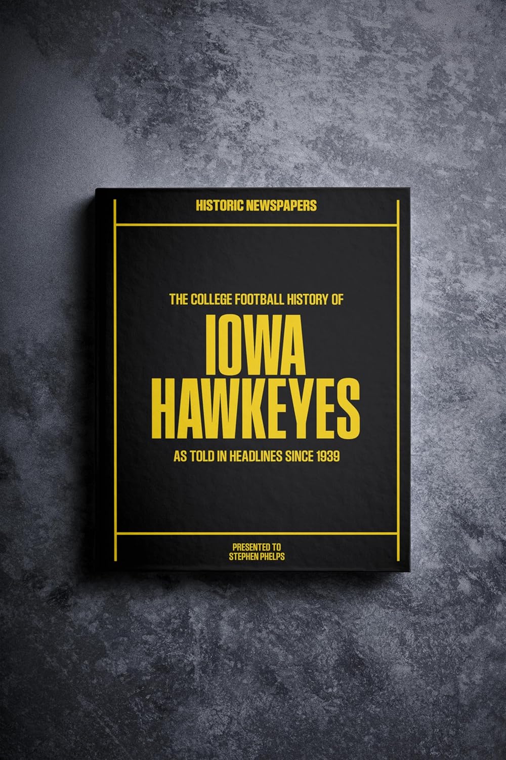 Signature gifts Personalized College Football Newspaper History Book, A3 Large Deluxe Hardcover - College Football Fan, Alumni, Students Keepsake Gift