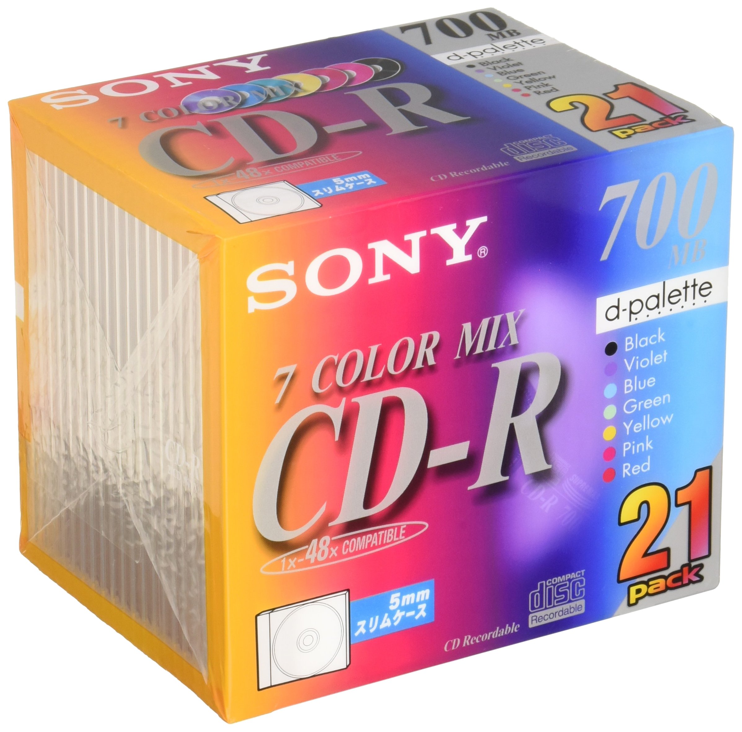 Amazon.co.jp: ソニー CD-Rメディア 5mmケース 21枚 21CDQ80EX