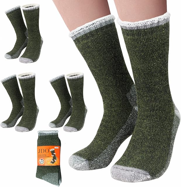 JDQ 3 Pairs Thick Thermal Winter Socks - Heat Holder Hot Wool Warm Socks Unisex