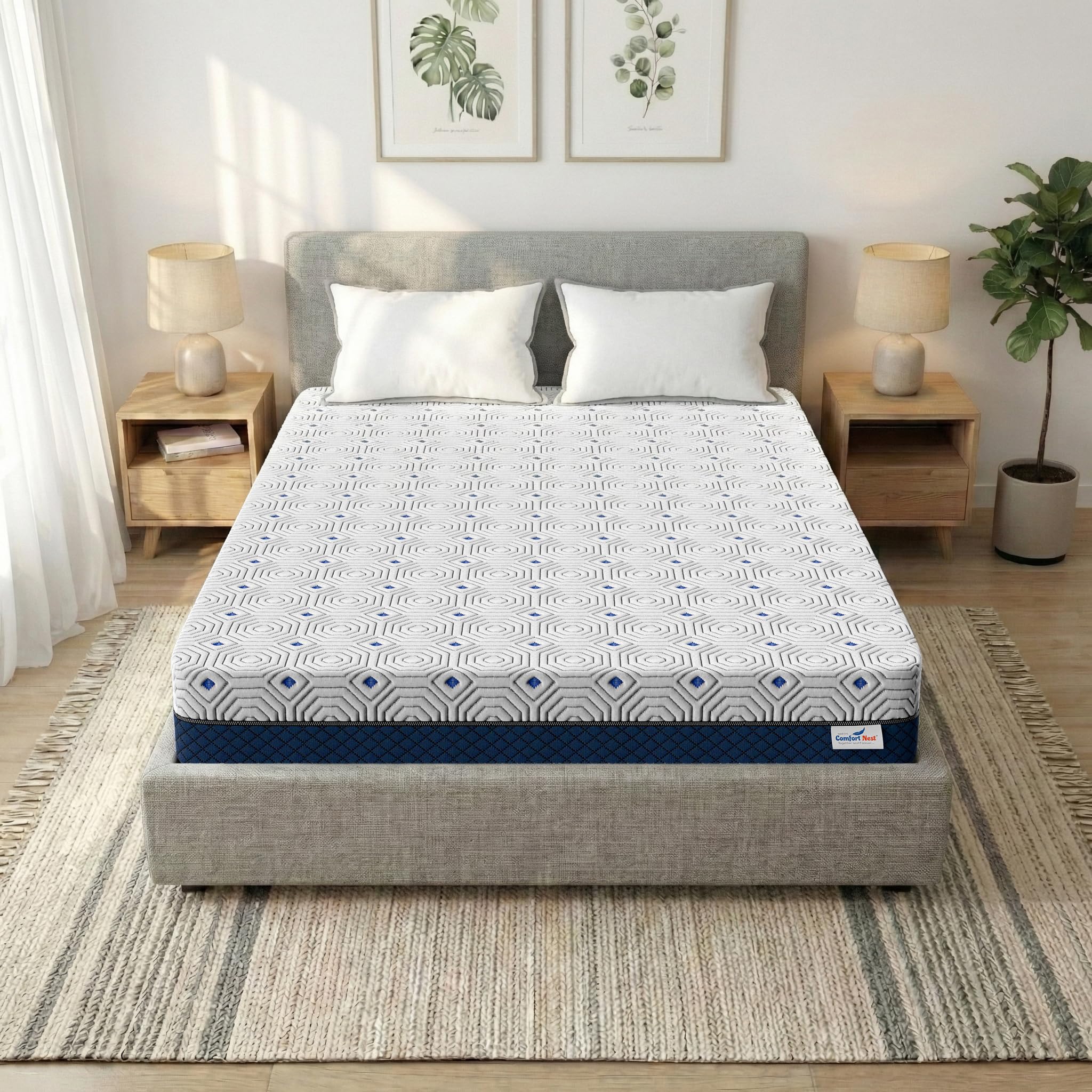 Premium Orthopedic Memory Plus Single Size Mattress | Premium Viscose Fabric with Removable Cover | 10 Years Warranty | 72x36x6 Inches