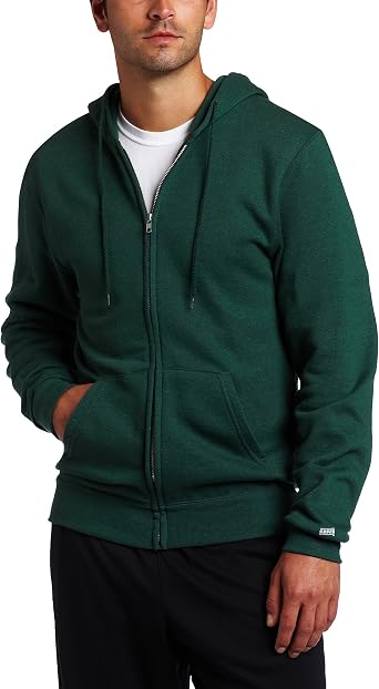 Soffe mens Classic Midweight Fleece Zip Hoodie Sweatshirt