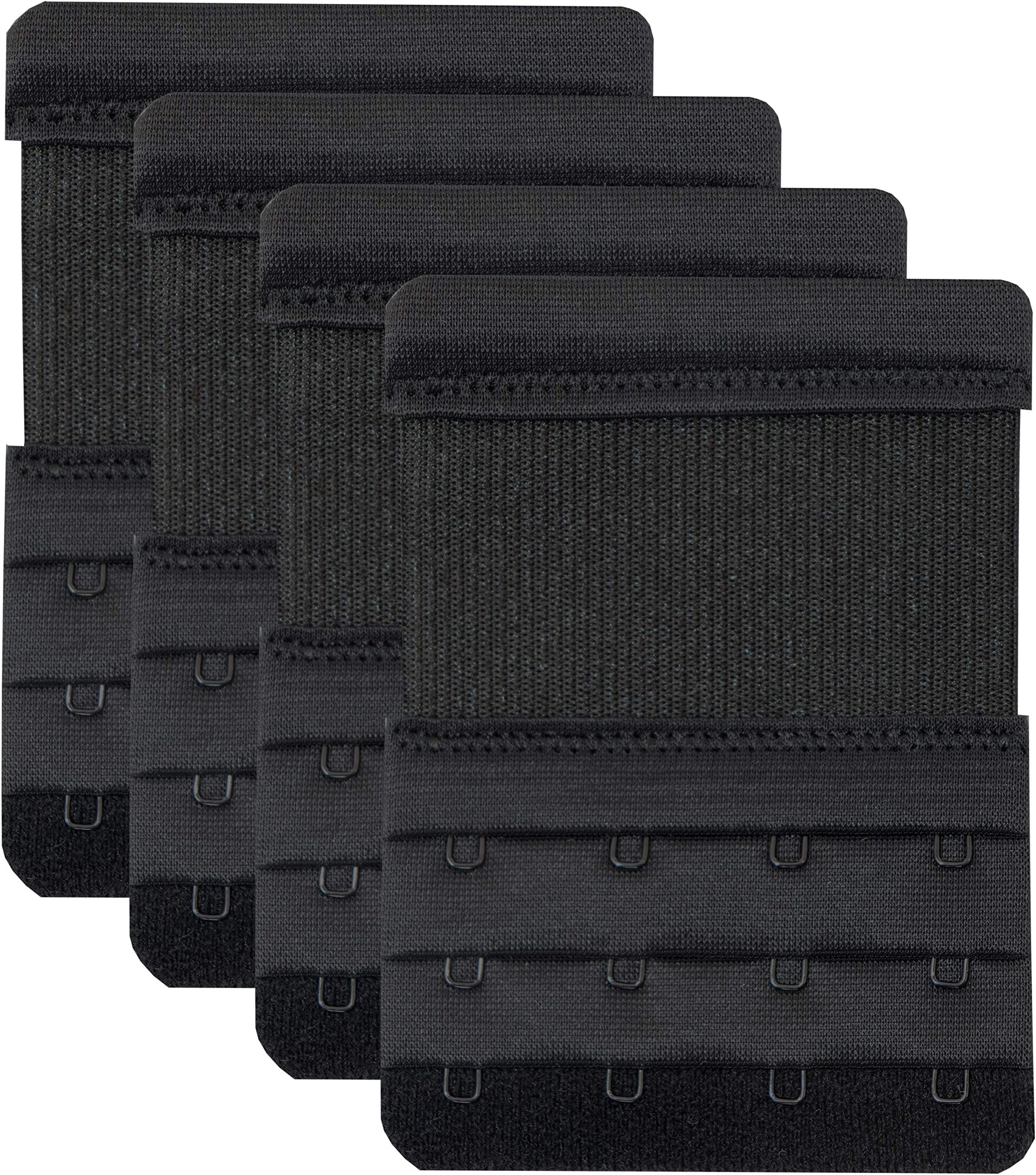 Tamlien 4 Hook Bra Extenders,Stretchy Soft and Comfortable Bra Strap Extender