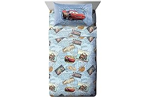 Jay Franco Disney Pixar Tune Up Twin Bed Set - Vibrant and...