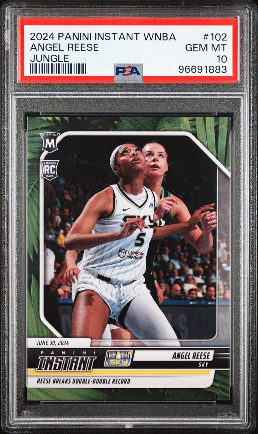 Graded 2024 Panini Instant WNBA Angel Reese #102 Jungle /25 Rookie RC Basketball Card PSA 10 Gem Mint