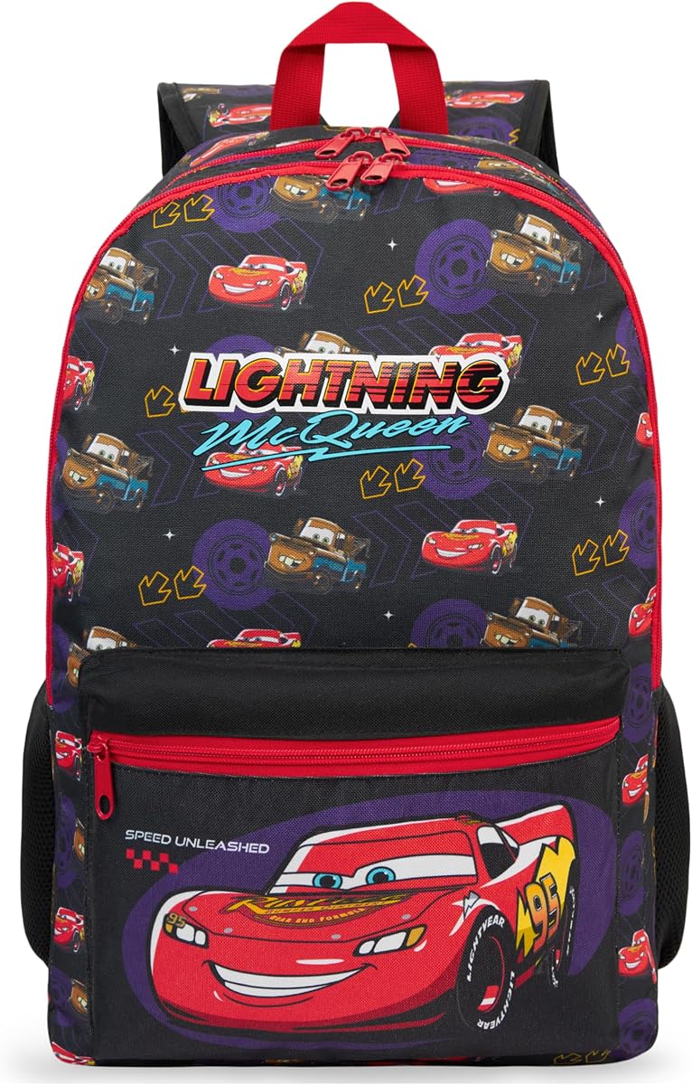 Hot Wheels | Disney Toy Story | Cars Kids Backpack, Boys Lightweight 18in Book Bag, Padded Straps Travel School Bag