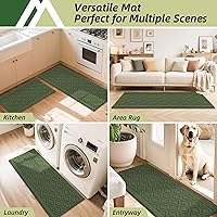 Vista 7 de COSY HOMEER Alfombras de cocina de 48 x 20 pulgadas/30 x 20 pulgadas, hechas de 100% polipropileno, 2 piezas de tapete de cocina suave