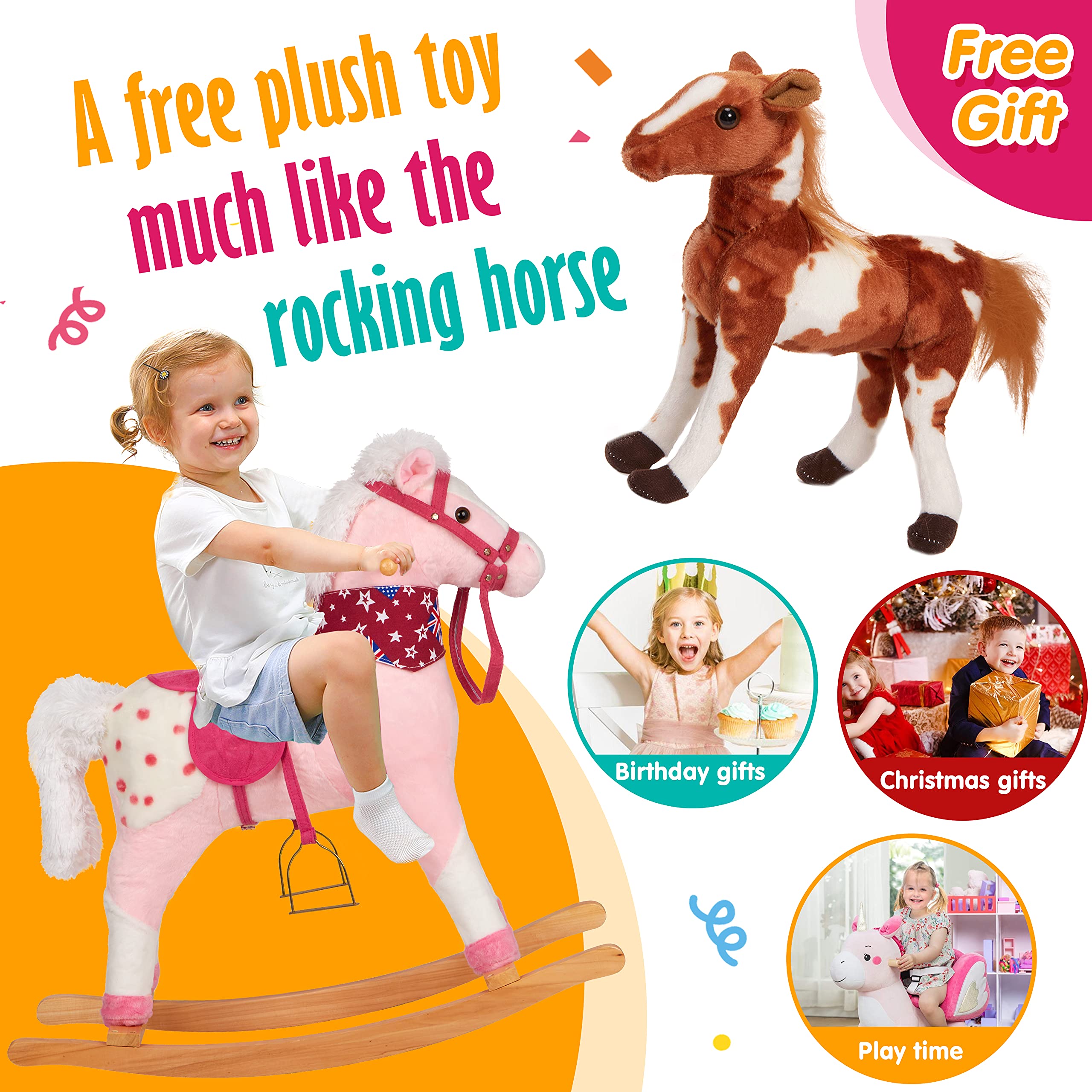 ぬいぐるみ製 ロッキングホース 木馬 約75cm インテリア 子供用 Amazon.co.jp: SpecialYou ロッキングホース 木製 ぬいぐるみ 動物