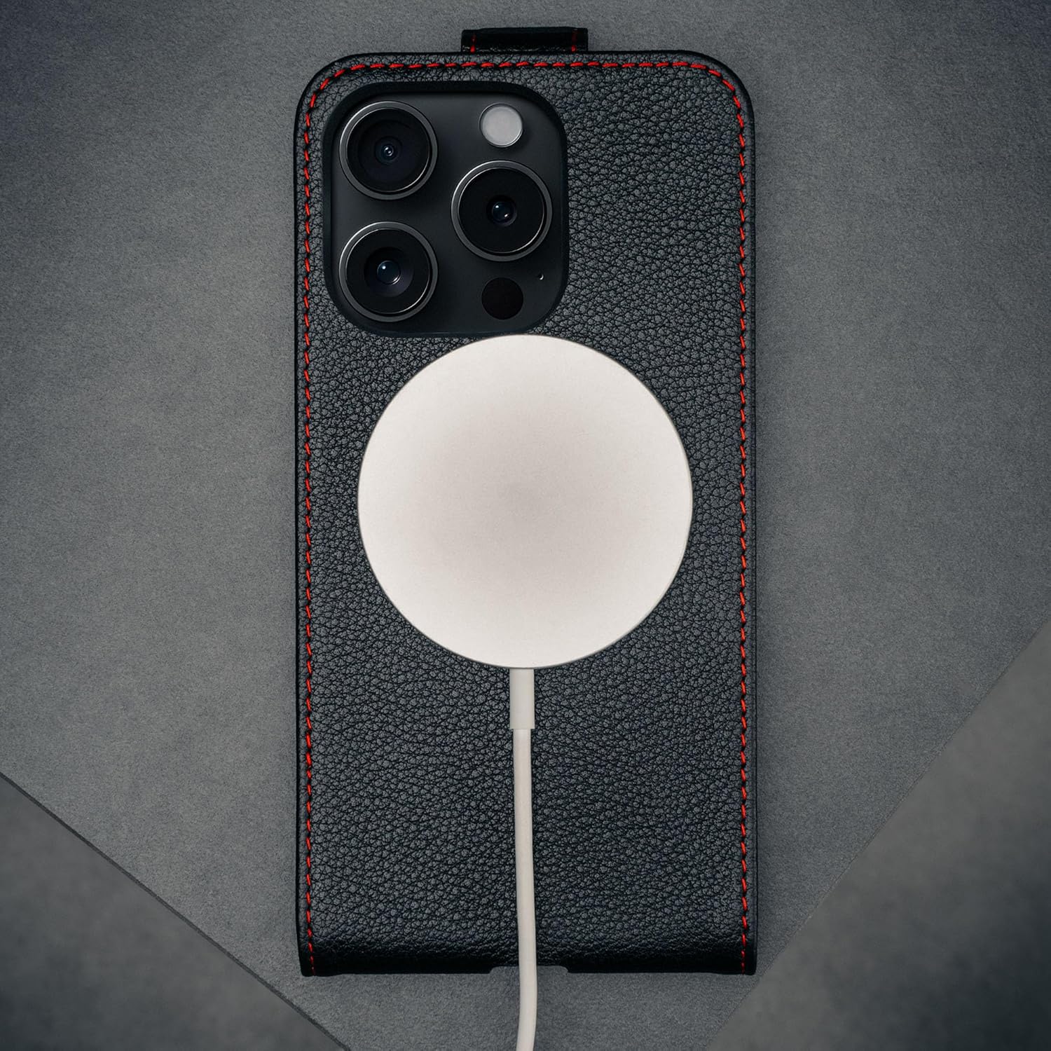 TORRO Flip Case Compatible with iPhone 16 Pro – Premium Leather Wallet Case with Card Slots (Compatible with Official MagSafe Chargers) - Black