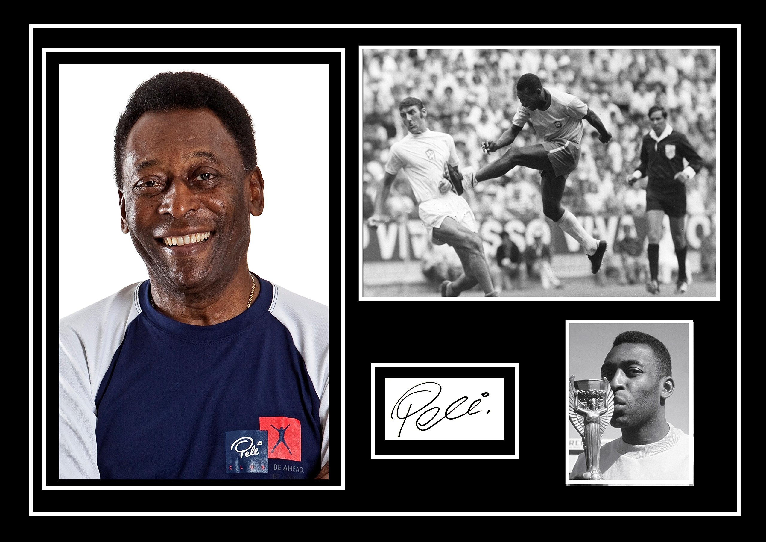 Poster Presents Stunning Quality Pele Signed/Autographed Photo