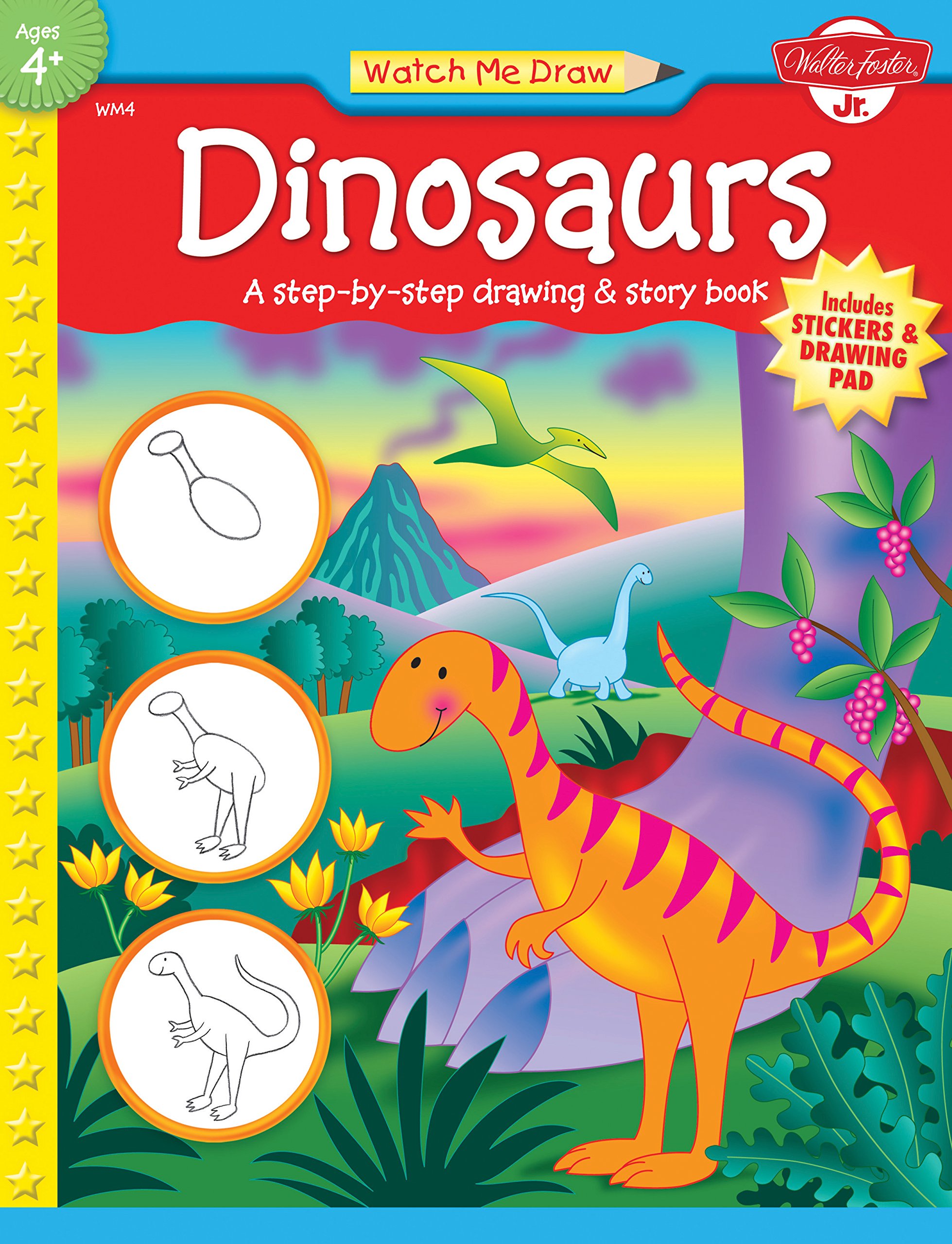Dinosaurs: A step-by-step drawing and story book (Watch Me Draw)