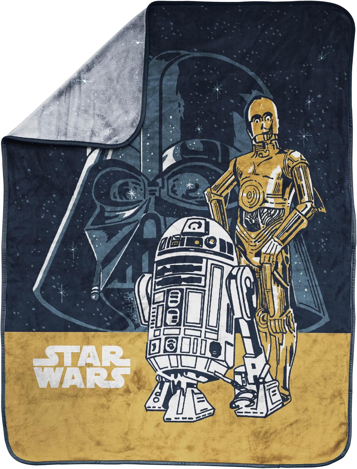 Jay Franco Plush Throw Blanket – Soft & Cozy Fleece Throw for Bedroom & Couch Décor, Official Licensed Product, Multi - Star Wars, 40x50 - Travel Blanket