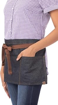 Chef Works Unisex Memphis Waitress Apron, Indigo Blue, One Size