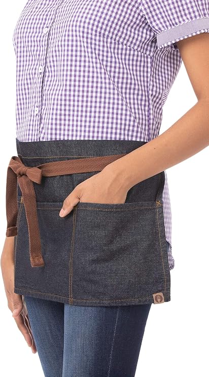 Chef Works Unisex Memphis Waitress Apron, Indigo Blue, One Size