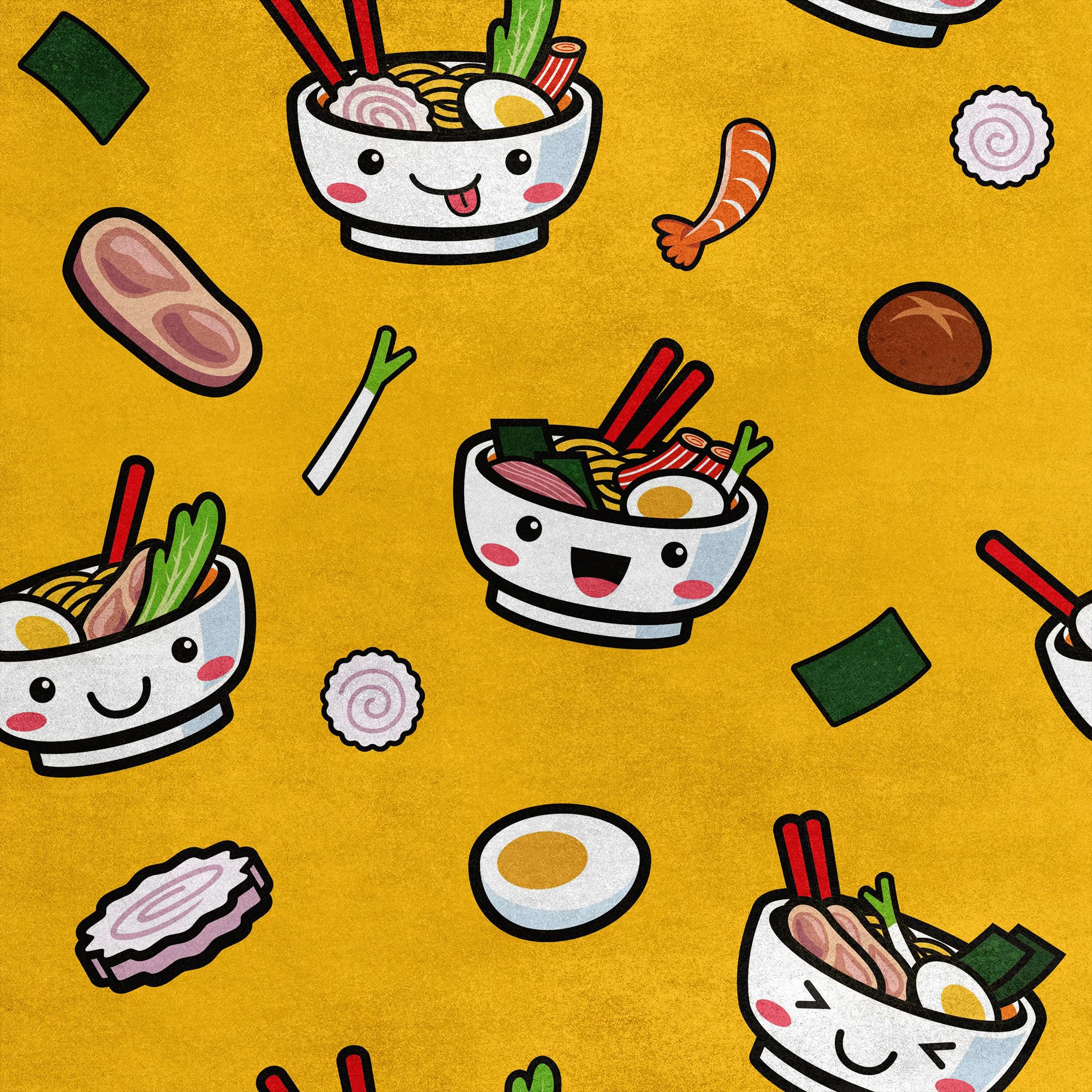 HEKO PANELS Tkanina velvet obiciowa drukowana, Ramen, 3 metry 140 x 300 cm