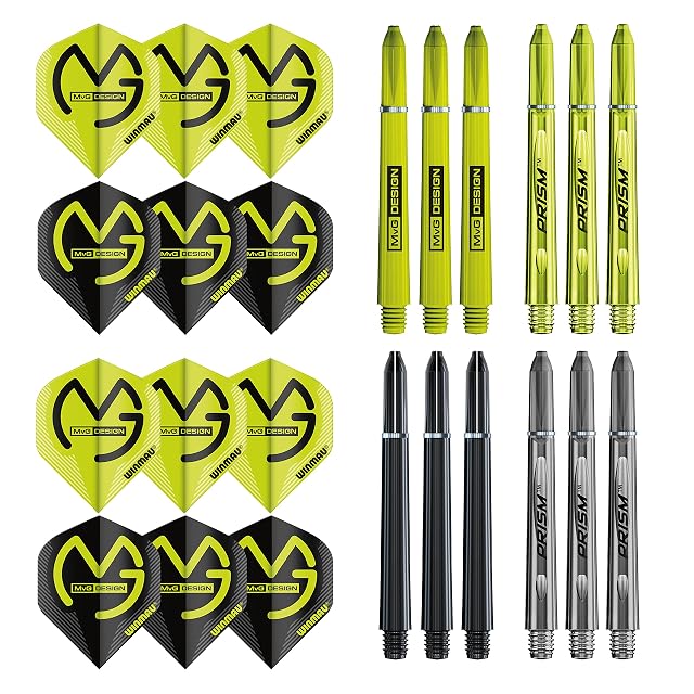Foto 3 de 7 de Winmau Michael Van Gerwen MvG Ultimate - Kit de práctica y Accesorios para Dardos