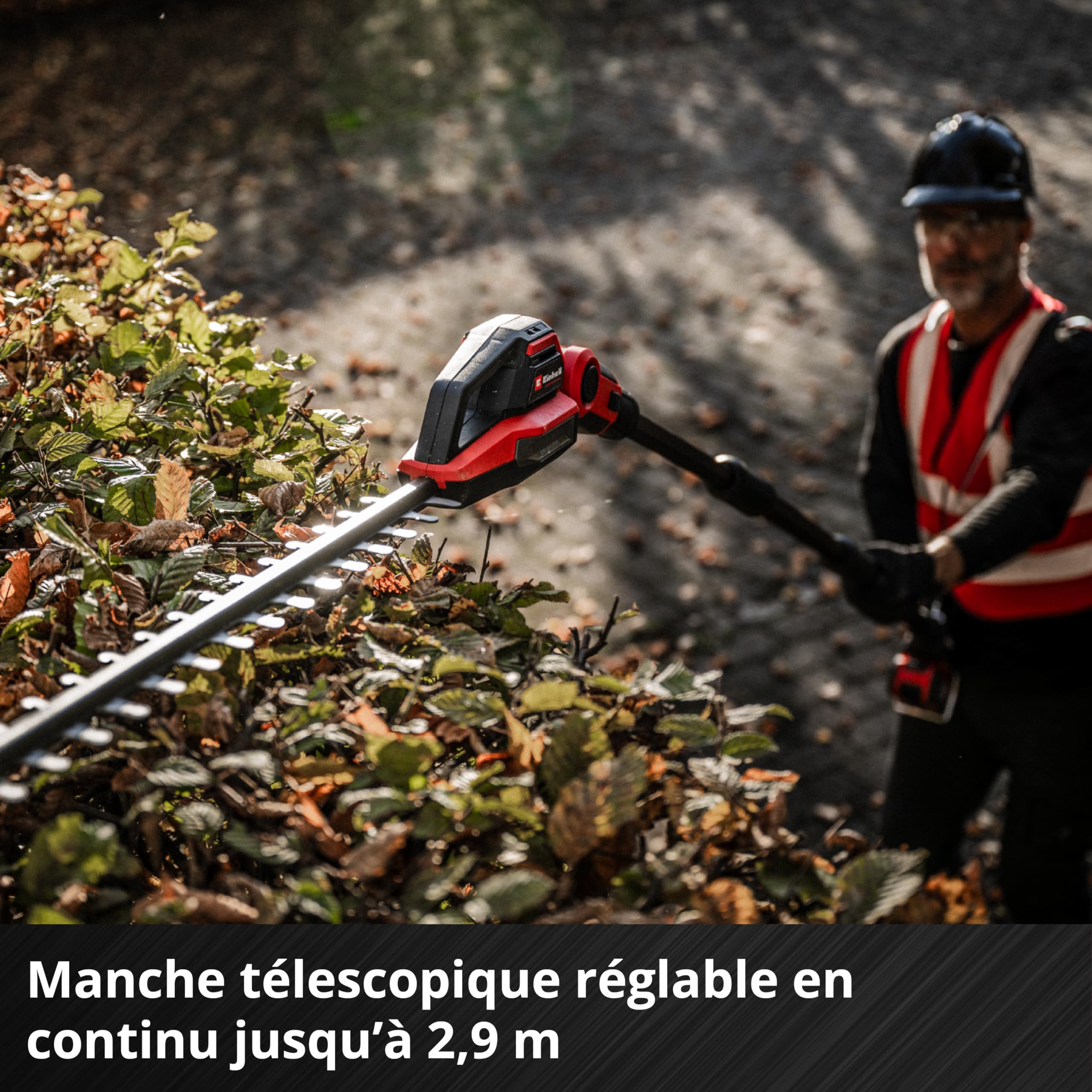 Einhell Professional Taille-haie télescopique sans fil GP-HH 18/50 Li BL-Solo Power X-Change (18V, longueur de coupe 50 cm, denture 25 mm, moteur sans charbon, inclin. dans 8 positions, sans batterie)