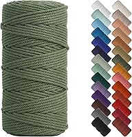 Vista 95 de NOANTA - Cuerda de macramé color verde aguamarina, 1/8 pulgadas (3 mm) x 109 yardas (100 metros), cuerda de algodón colorido para colgar