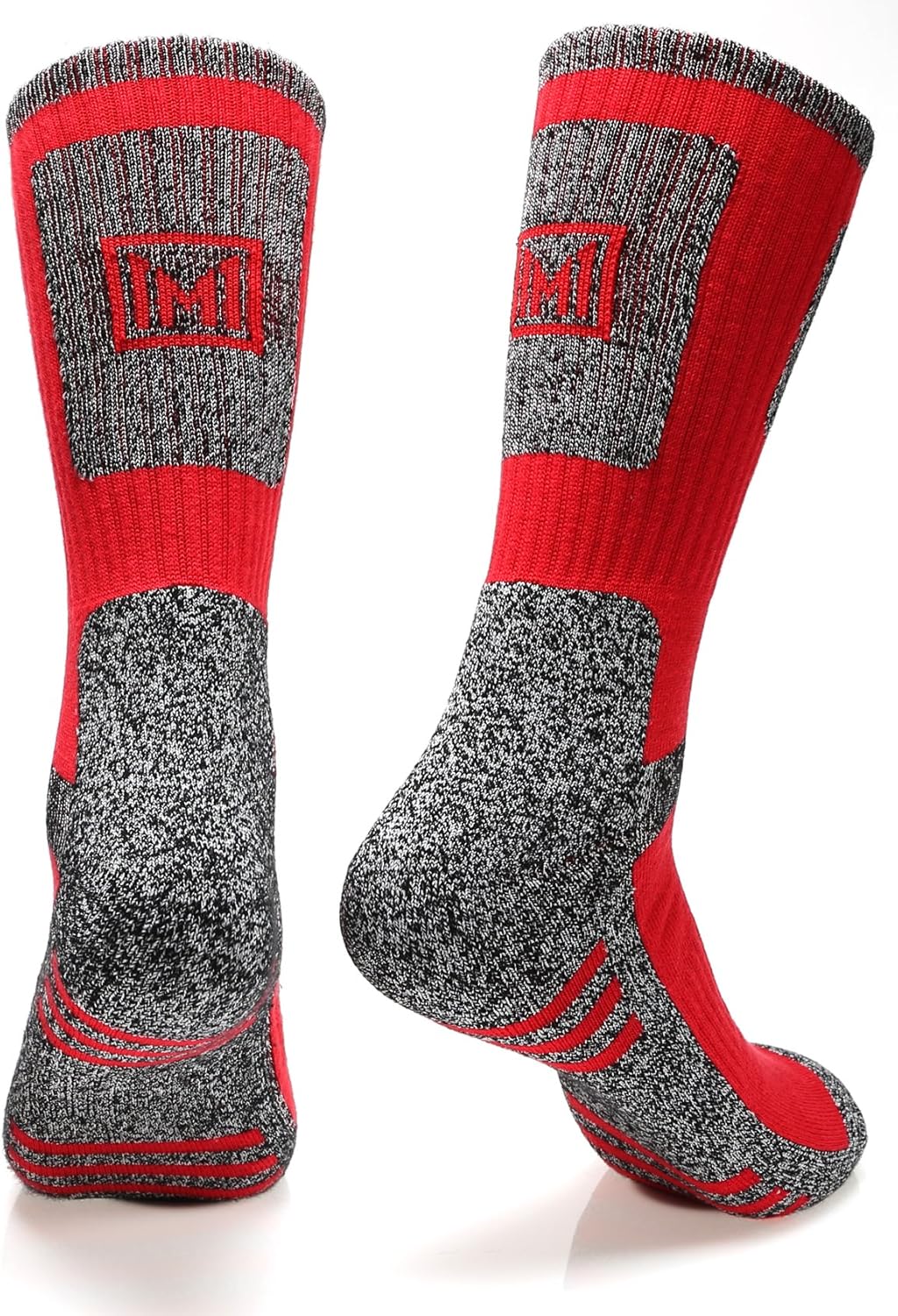 MIRMARU Men's 5 Pairs Multi Performance Outdoor Sports Hiking Trekking Crew Socks - Image 4