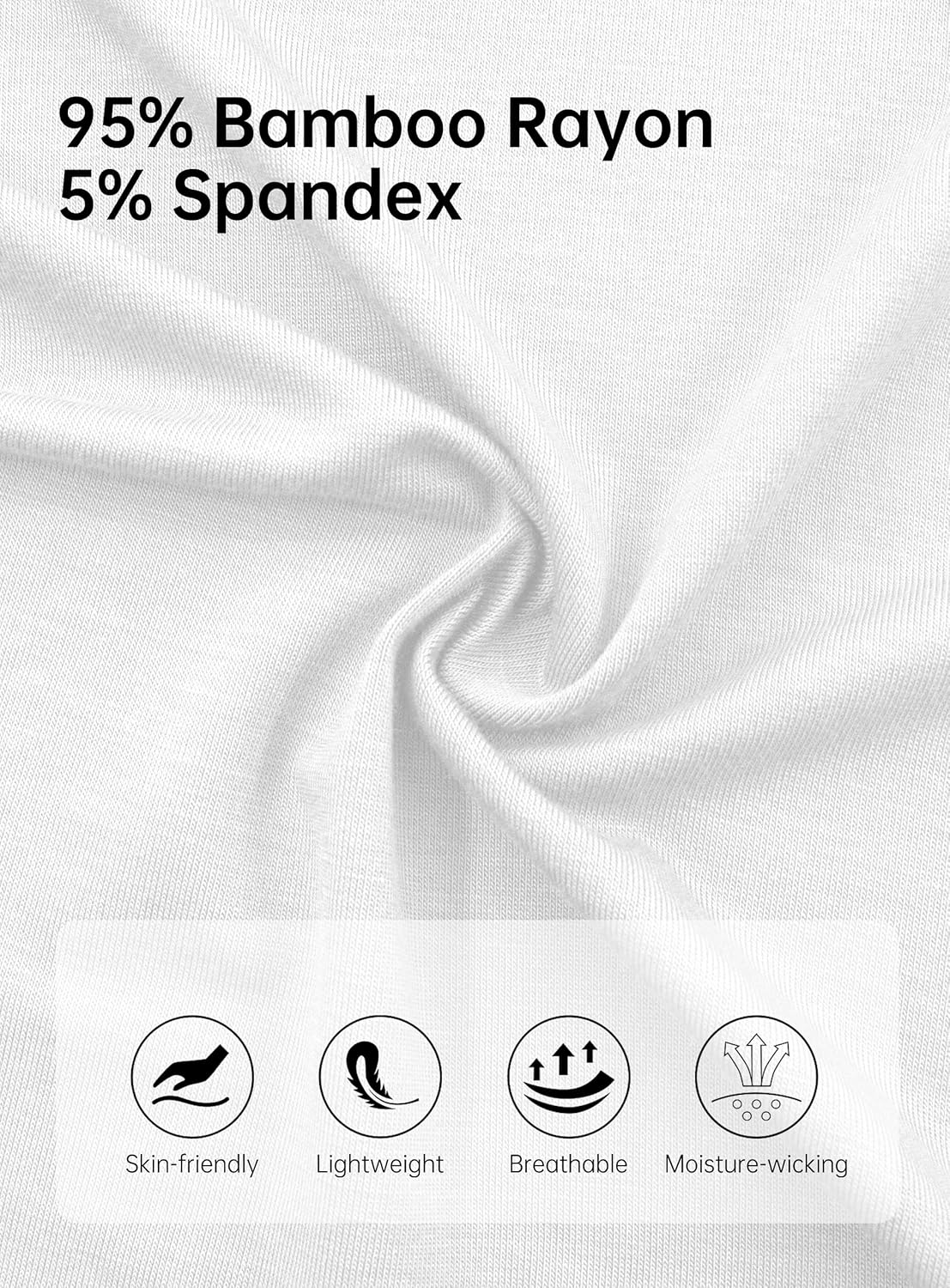 COLORFULLEAF Mens Bamboo Rayon Undershirts V Neck T Shirts Short Sleeve Slim Fit Tees Tag-Free 3 or 6 Pack - Image 6