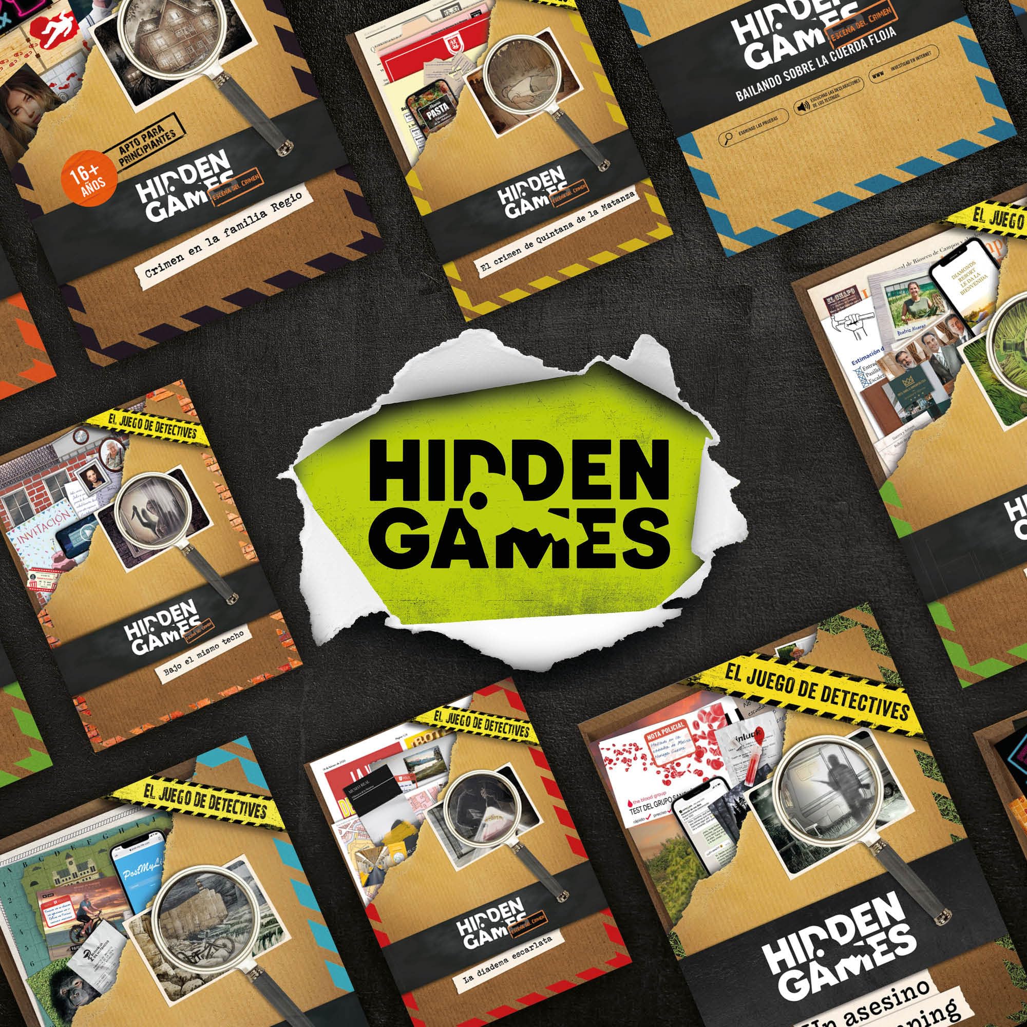 Hidden Games Escena del Crimen: Crimen en la Familia Regio, crimenes imperfectos, Exit Juego de Mesa de Misterio y Detectives cooperativo, 1-6 Jugadores, a Partir de 16 años, en español.