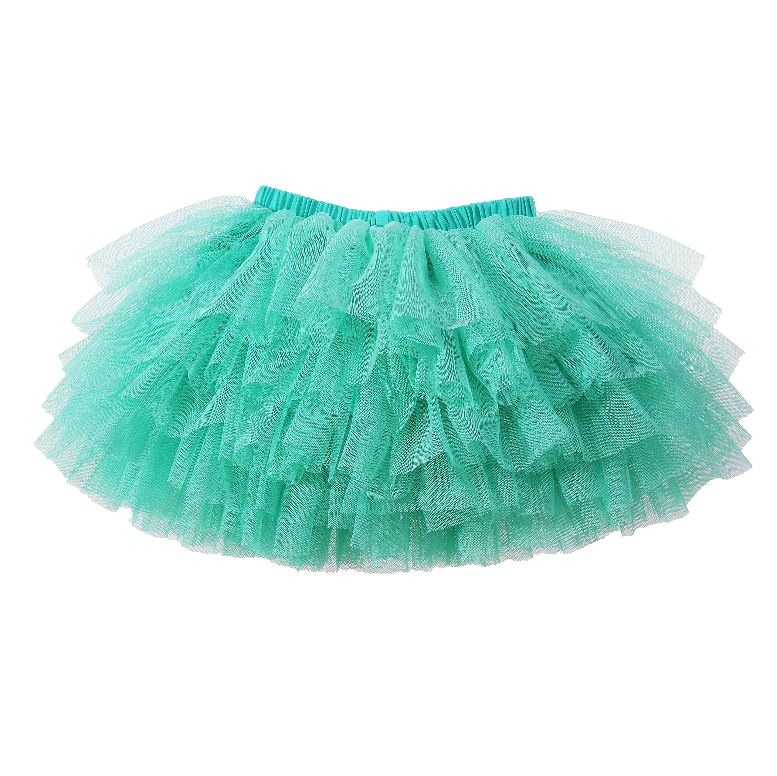 Falda tutú para bebé niña niño 6 capas Tulle faldas 1-8T - verde - 3-4 años