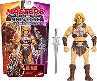 Boneco Articulado He-Man MOTU First Ones Mattel. Herói de Eternia com aprox. 14 cm, função de batalha e espada do poder. Para crianças e fãs a partir de 6 anos.