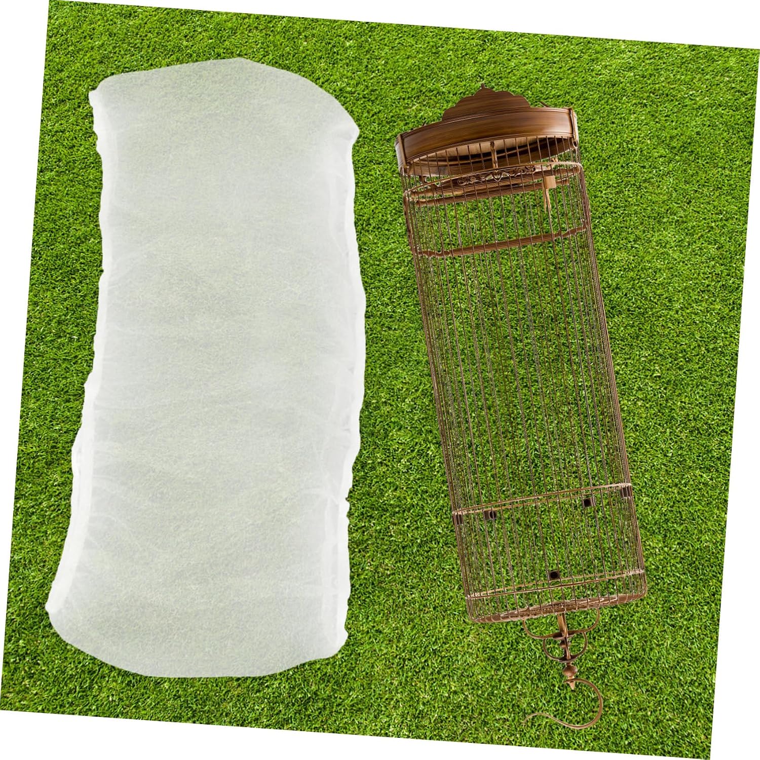 Abaodam Bird Cage Cover Reusable Polyester Mesh Netting for Birdcage Dirt for Parakeet Parrot Easy to Install Fit Circumference Height