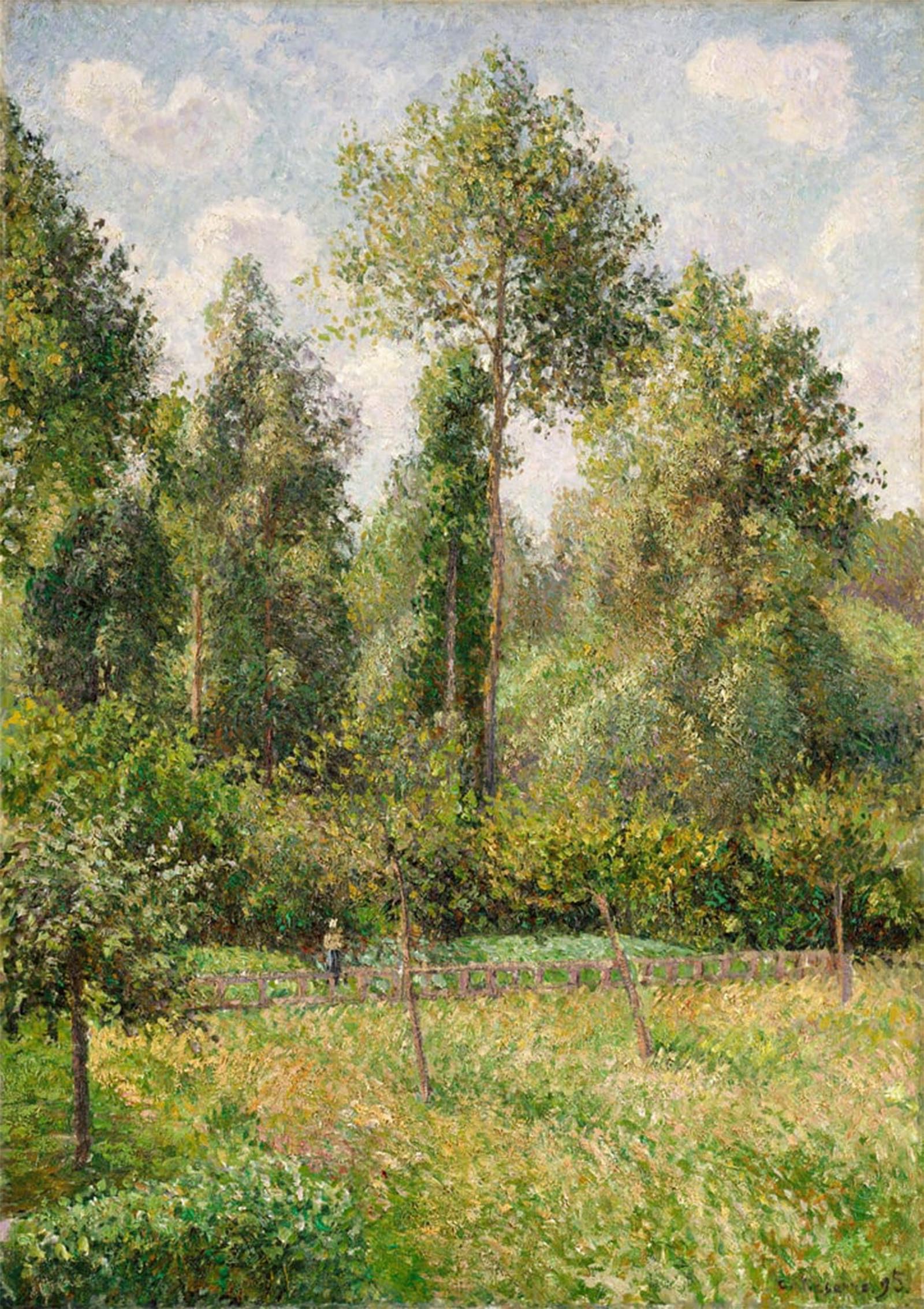 ARTXLXXBN Famous Prints Artwork Pictures Poster Painting Art Poplars Éragny by Camille Jacob Pissarro Artwork Landscape Pictures for Home Decor 60x90cm