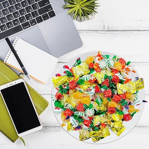 Miniatura 4 de Surtido de caramelos duros  Bolsa de 3 libras  Mezcla de anfitriona  Anticuado  Gotas de fresa, mantequilla y crema, menta Starlights
