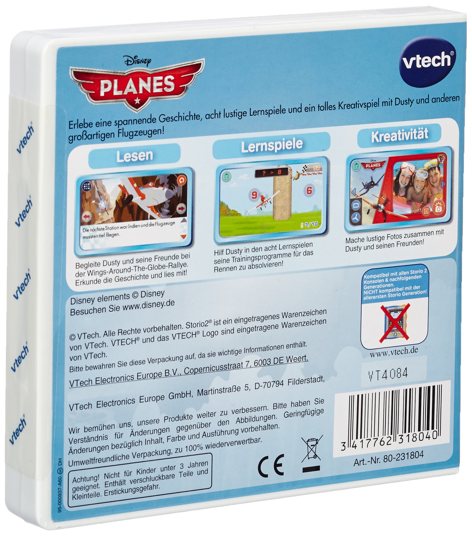 VTech 80 - 231804 - Jeu éducatif Planes - Storio 2, Storio 3S - Version Allemande