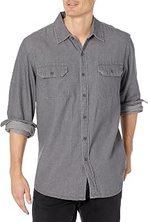 Wrangler Authentics Men's Long Sleeve Classic Woven Button-Down Shirt - 100% Cotton Comfort Fit