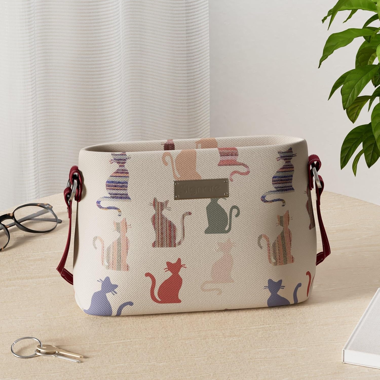 Signare Tapestry Crossbody Bag Small Shoulder Bag for Women with Floral Design - Image 3