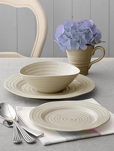 Miniatura 3 de Portmeirion Sophie Conran Celadon Platos llanos  Juego de 4 platos de cena, pasta y aperitivo  11 pulgadas  Hecho de porcelana  Apto para microondas