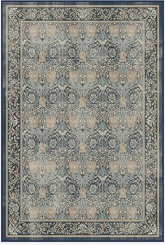 Vista 215 de RUGGABLE x Morris & Co Tapete prémium de pasillo lavable, para pasillo, cocina, entrada, sala de estar, dormitorio u oficina, con base Madreselva