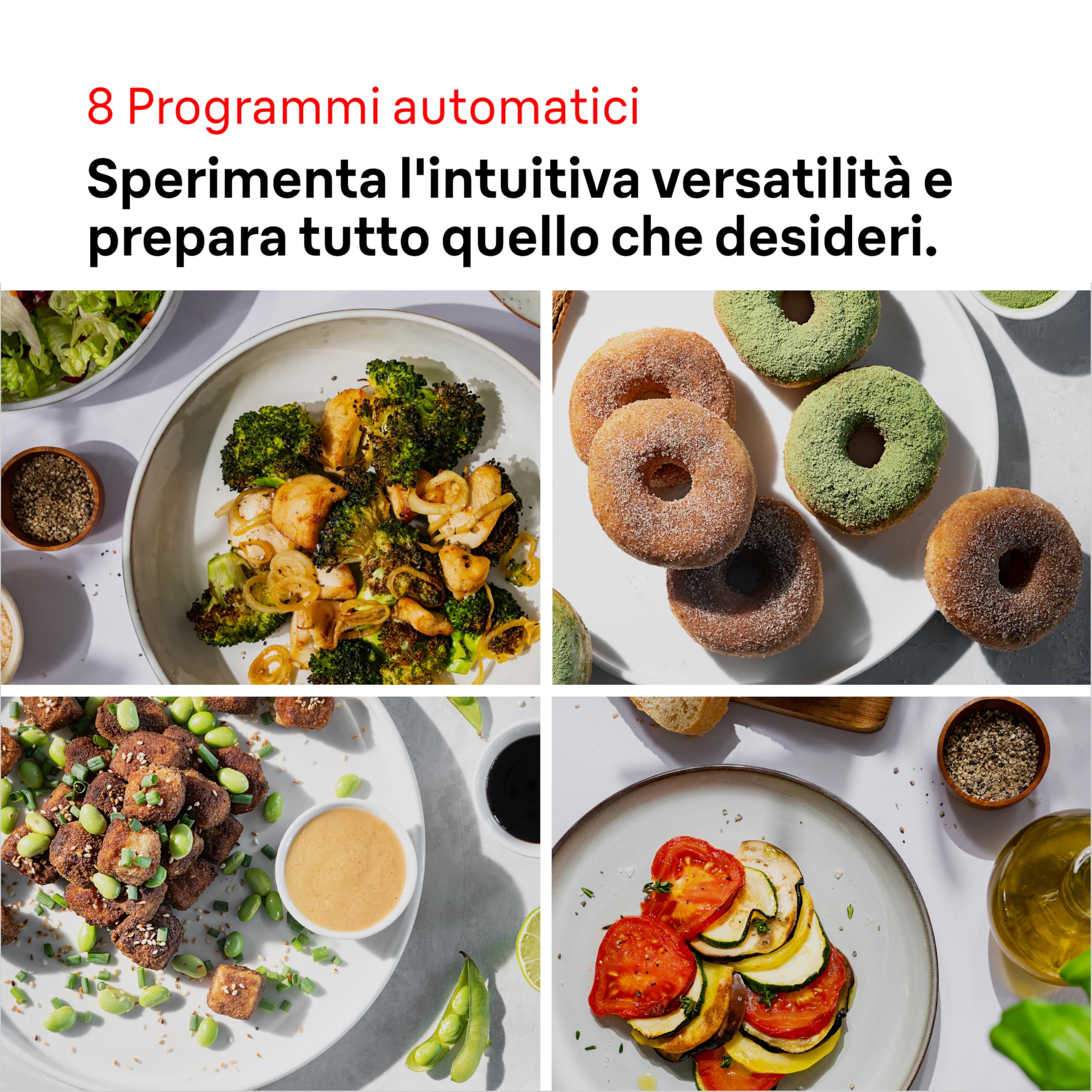 Braun MultiFry 3 HF3030 NUOVA Friggitrice ad Aria, Airfryer da 4.3 L, Forno ad Aria, Controllo Temperatura 80-200°, Tecnologia RealAir, 8 Programmi Preimpostati, Controllo Touch, 1500W, Nero