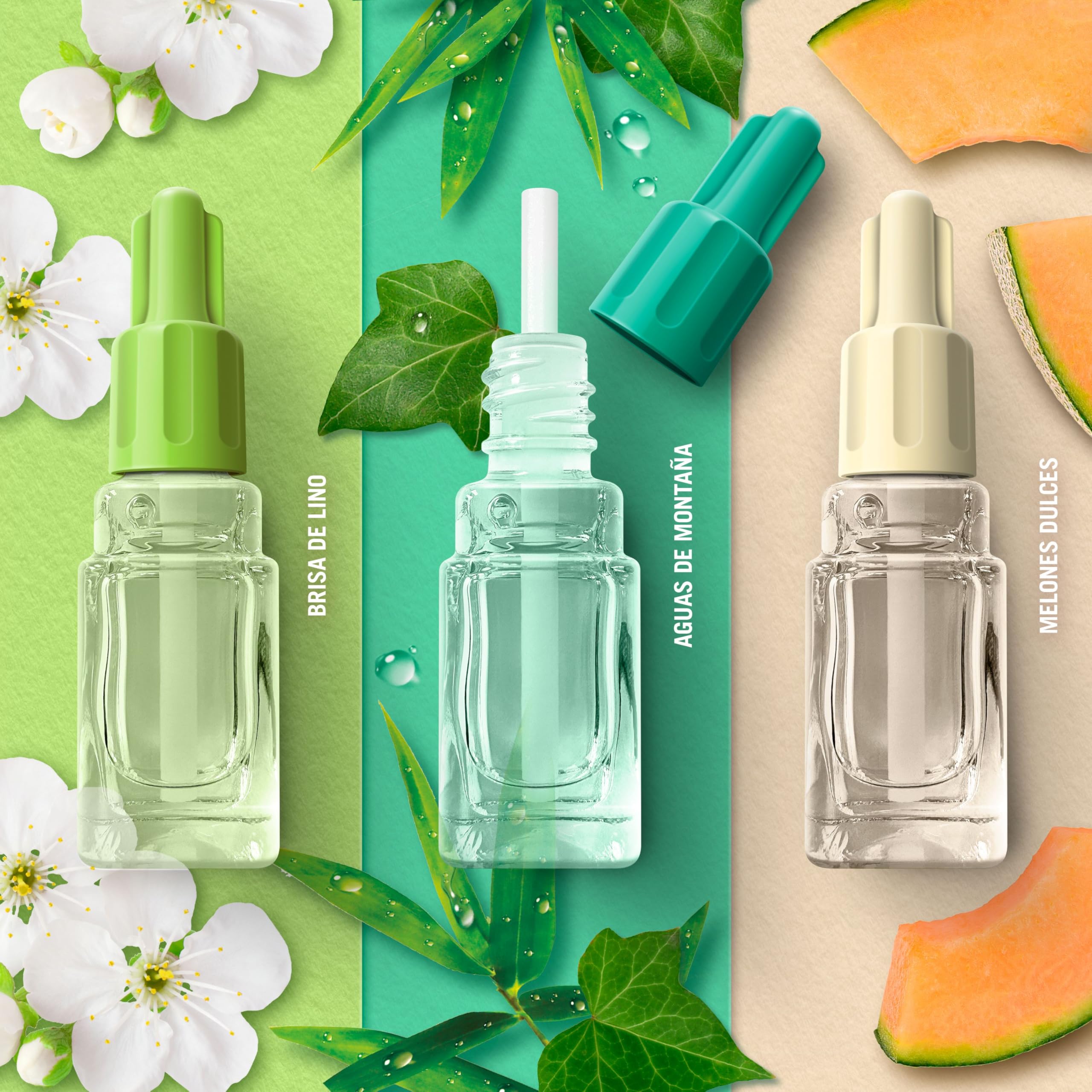 Ambi Pur 3Volution Recambio De Ambientador Eléctrico Tatami Japonés, 3 Aromas Que Alternan Para Eliminar Olores, El embalaje puede variar