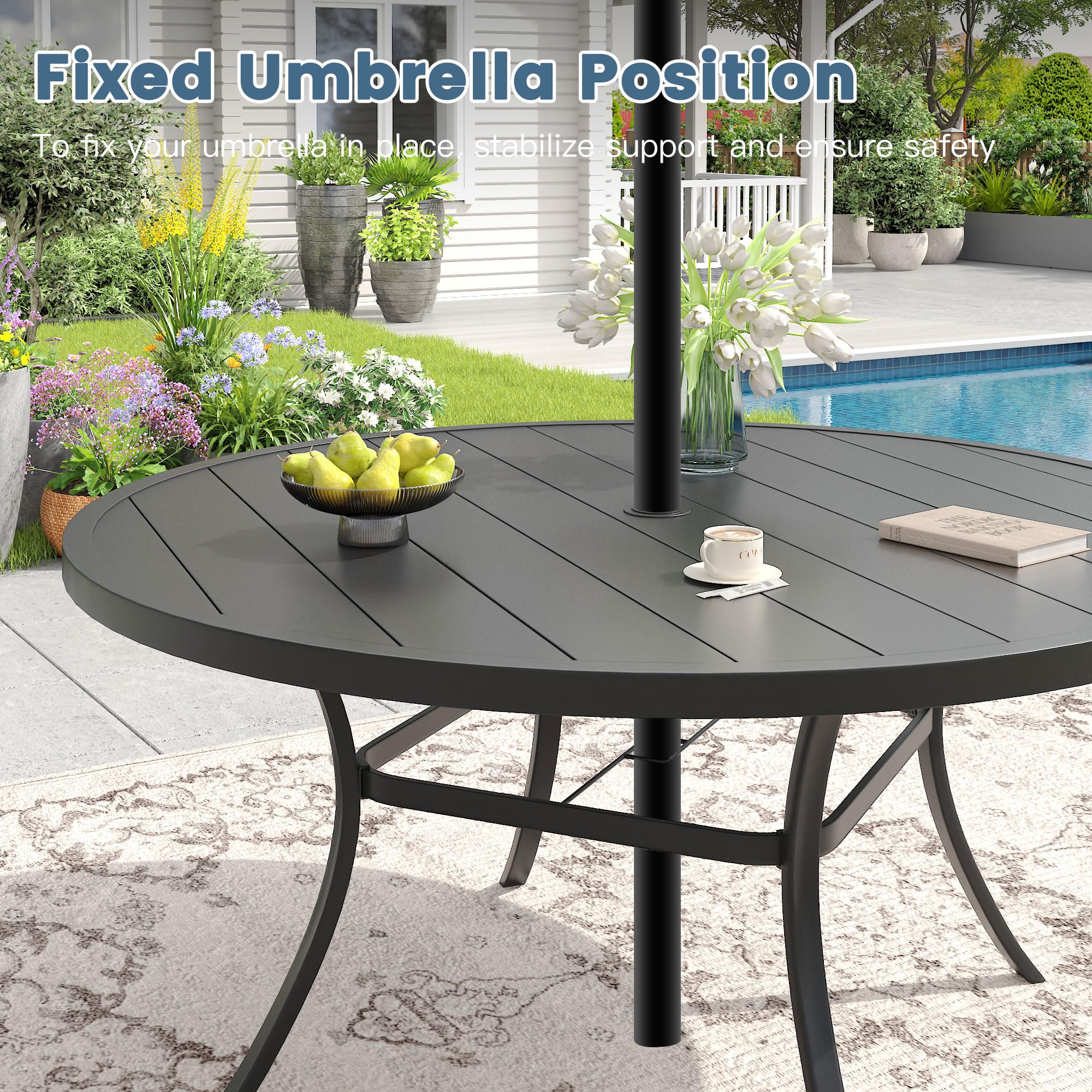 DIFY Patio Round Dining Table, 53