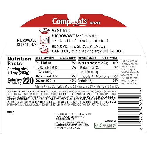 Miniatura 20 de Pavo y Aderezo Hormel Compleats, de 10 onzas con taza para microondas (6 unidades)