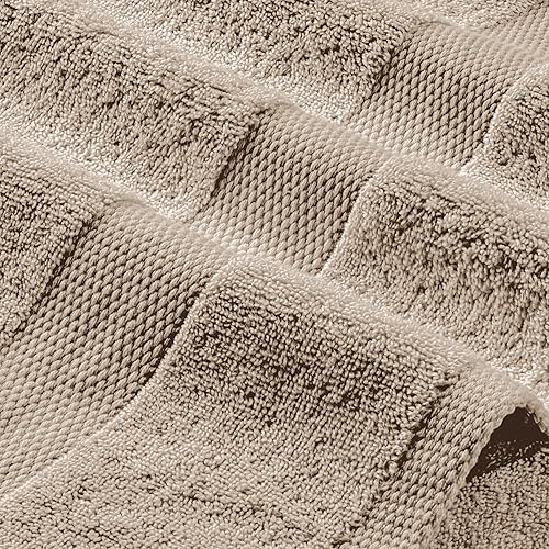 Vista 48 de Wealuxe - Juego de 6 toallas de baño blancas de 24 x 50 pulgadas, juego de toallas de algodón extra absorbentes para baño Blanco,Negro,Gris,Azul