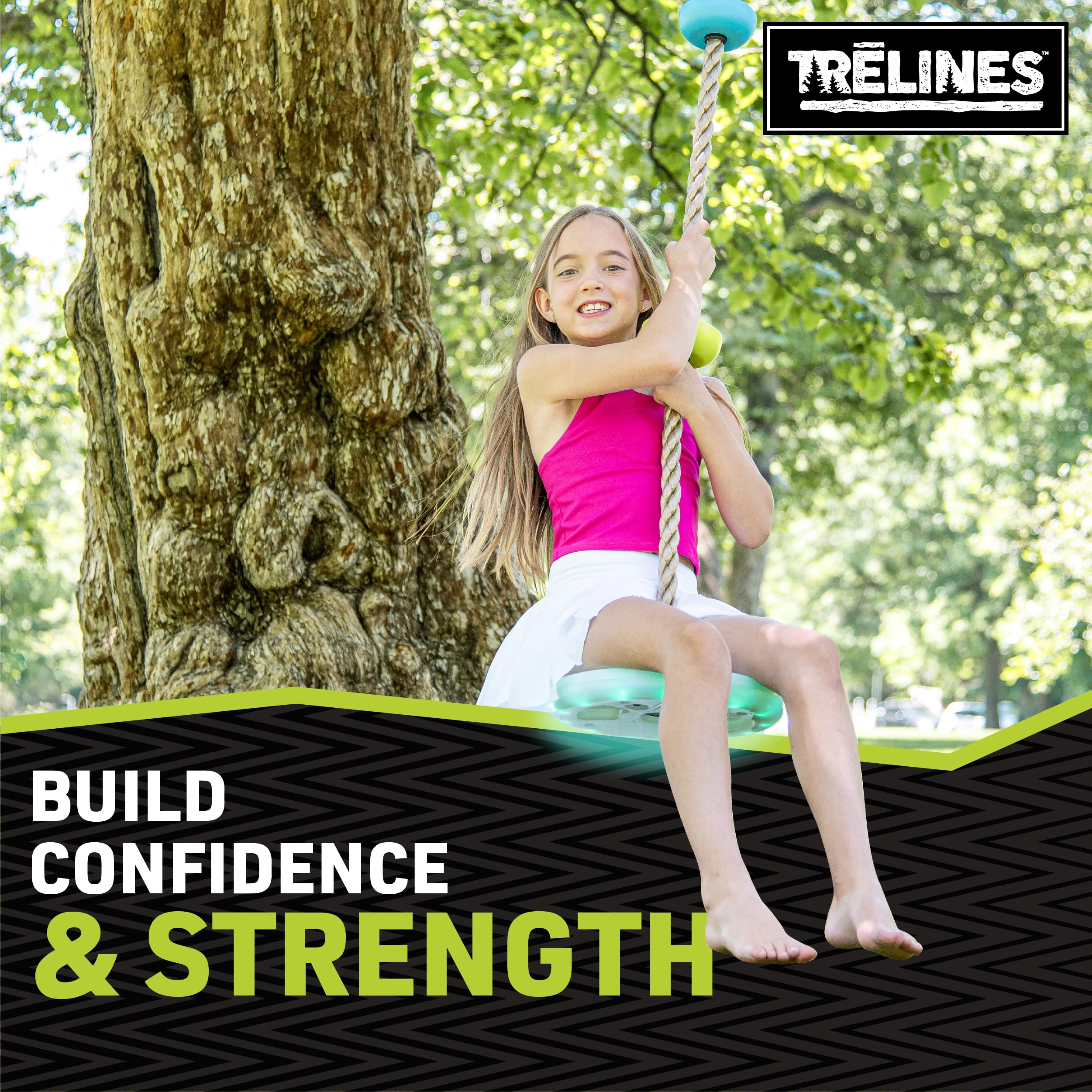 Trelines LED Climbing Rope Swing 6'