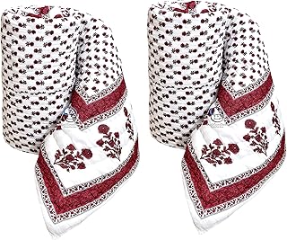 HASHIREX 210 TC Single Bed Jaipuri Razai Reversible Cotton Blanket Ac Quilt Soft Light Weight Rajasthani Traditional Cotto Price In India