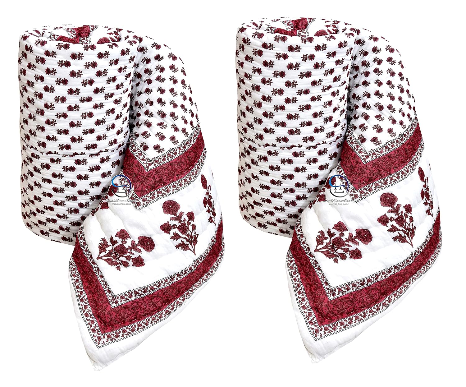 HASHIREX 210 TC Single Bed Jaipuri Razai Reversible Cotton Blanket Ac Quilt Soft Light Weight Rajasthani Traditional Cotto...